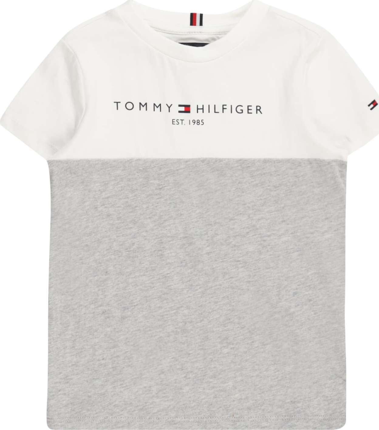 TOMMY HILFIGER Tričko noční modrá / šedý melír / červená / bílá