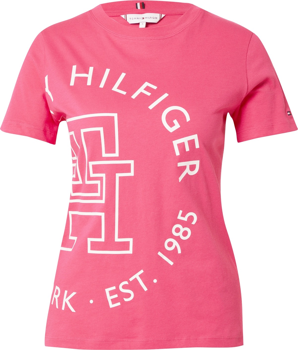 TOMMY HILFIGER Tričko pink / bílá