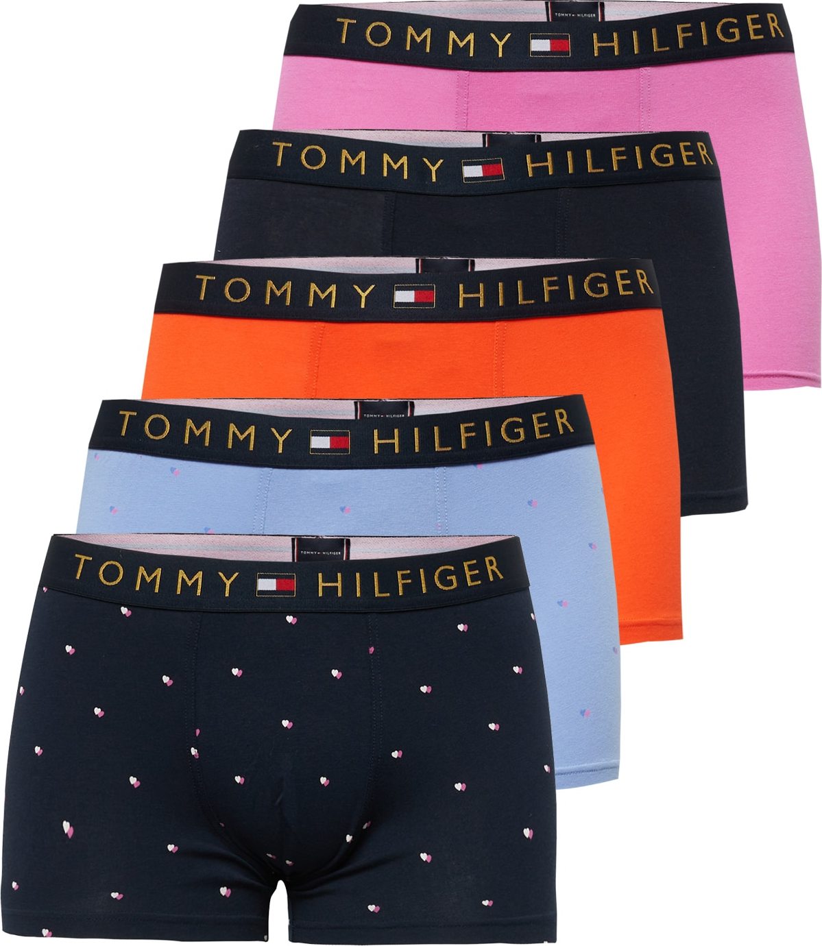 Tommy Hilfiger Underwear Boxerky světlemodrá / šedý melír / růžová / bordó