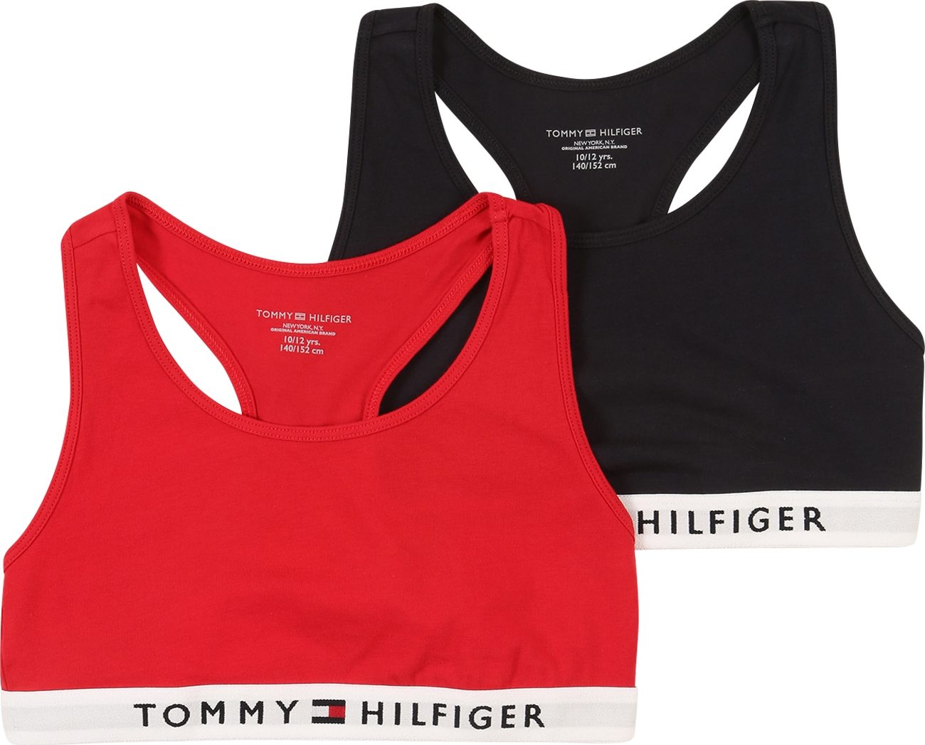 TOMMY HILFIGER Podprsenka červená / černá / bílá