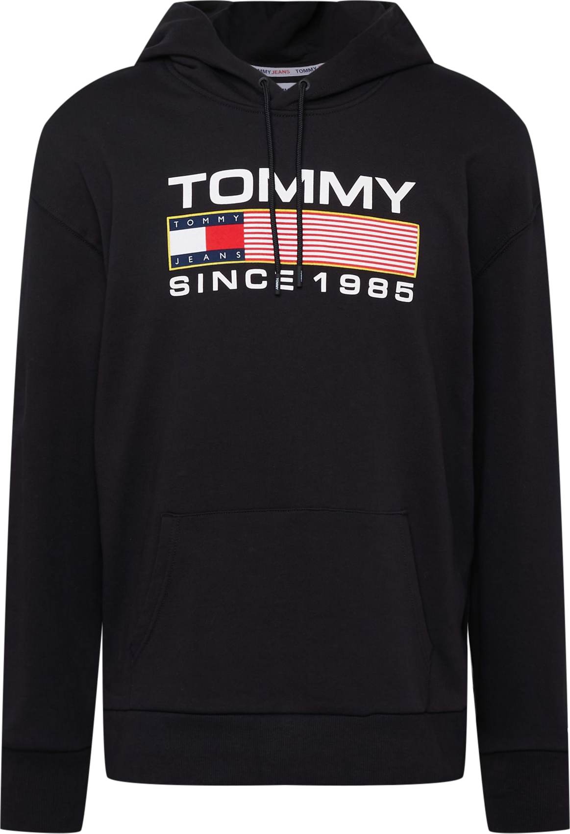 Tommy Jeans Mikina ohnivá červená / černá / bílá