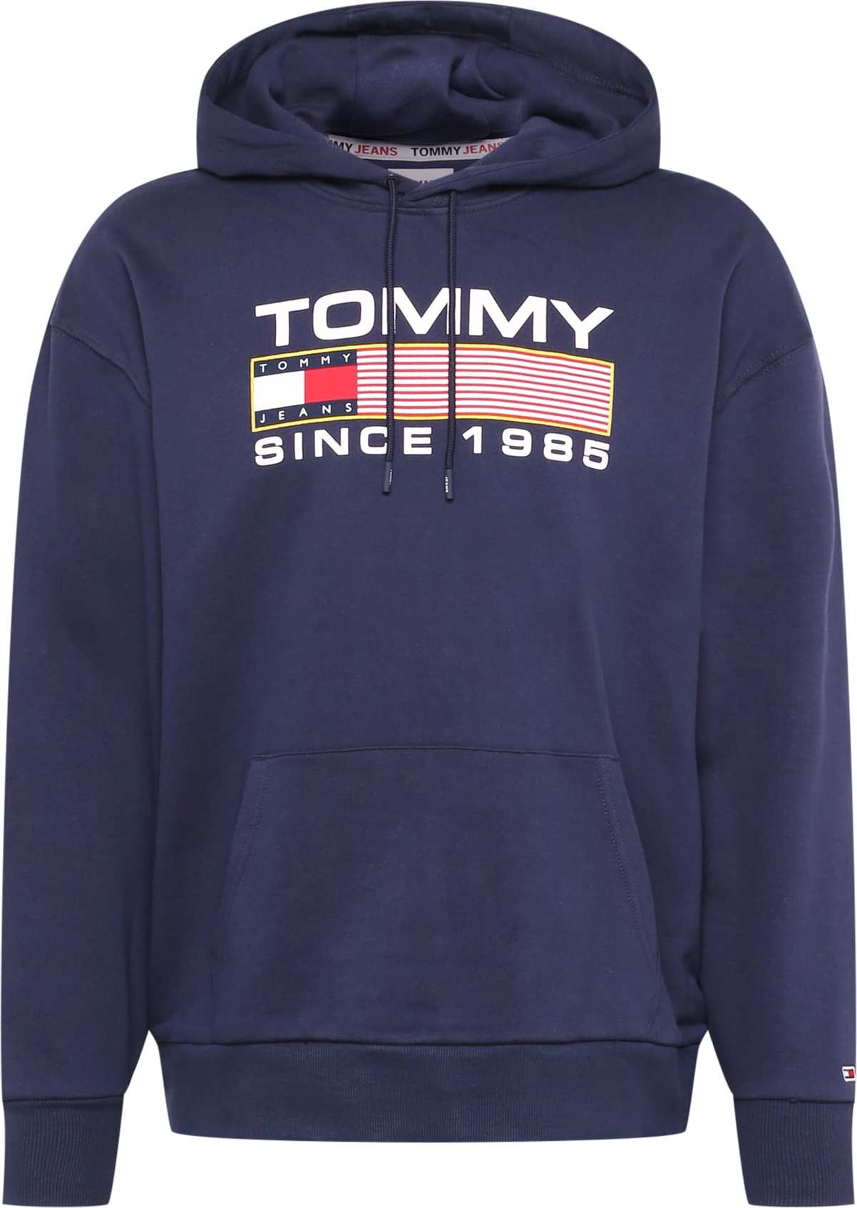 Tommy Jeans Mikina námořnická modř / žlutá / červená / bílá