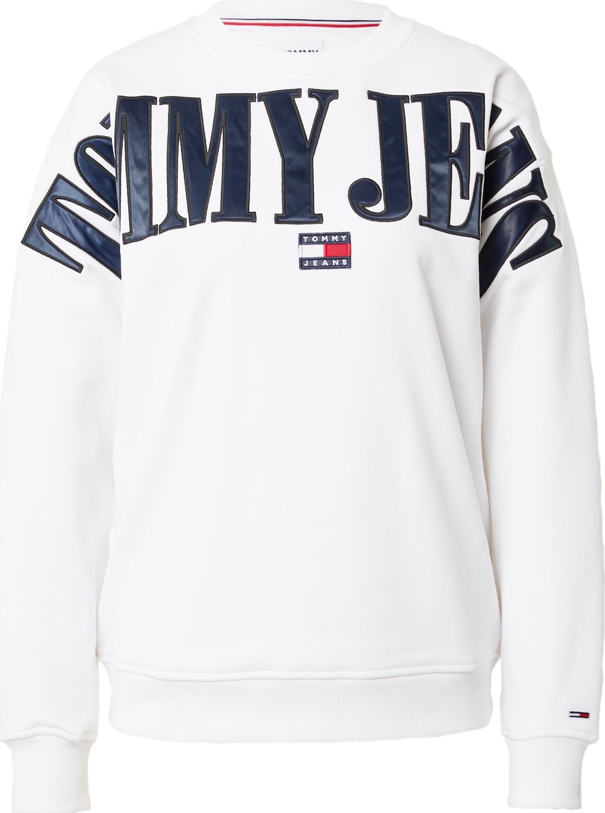 Tommy Jeans Mikina námořnická modř / červená / bílá