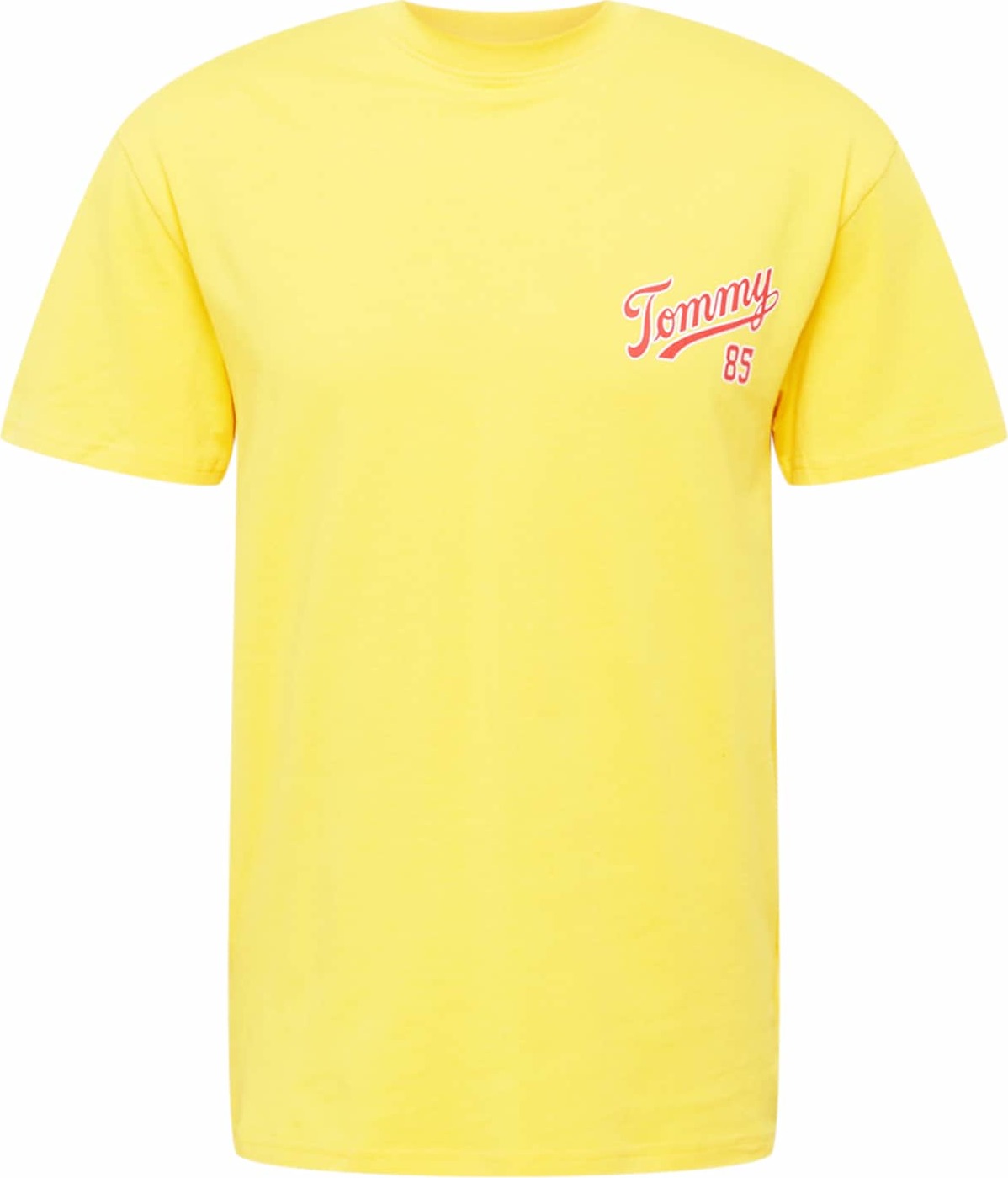 Tommy Jeans Tričko limone / ohnivá červená / bílá