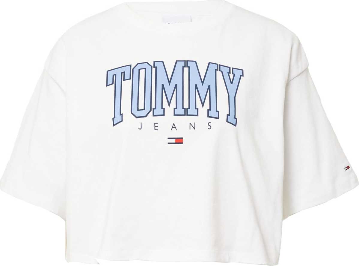 Tommy Jeans Tričko námořnická modř / světlemodrá / červená / bílá