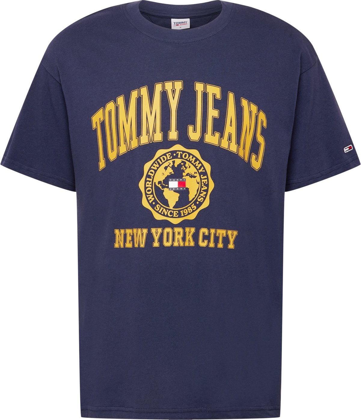 Tommy Jeans Tričko námořnická modř / zlatě žlutá / červená / bílá