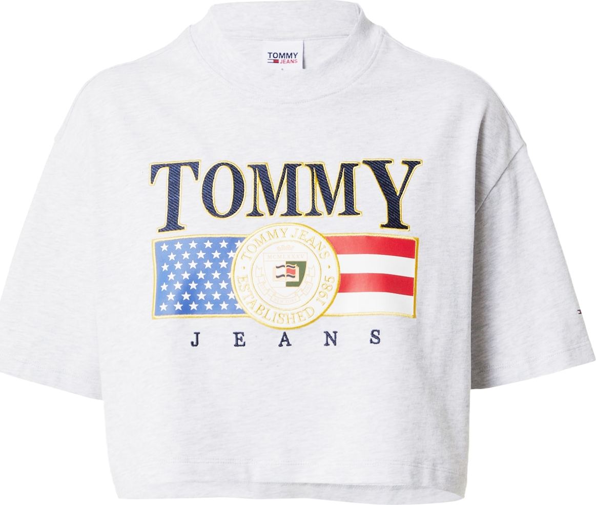 Tommy Jeans Tričko šedý melír / mix barev