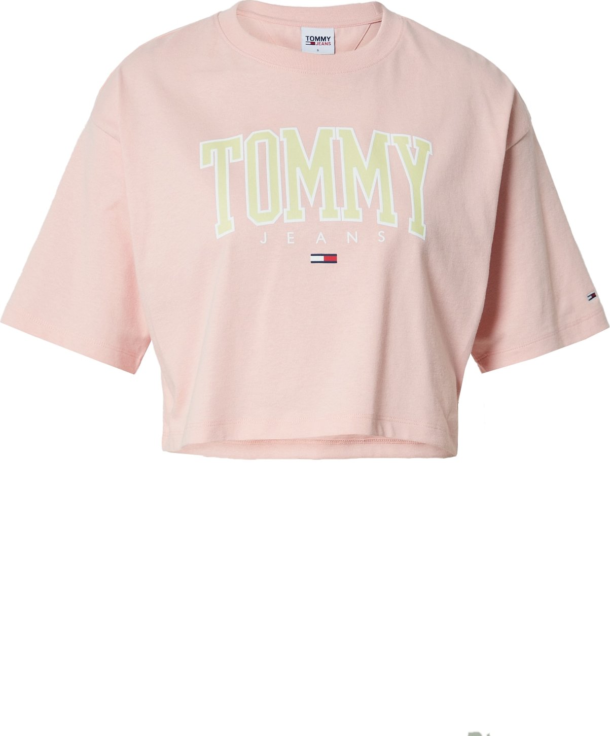 Tommy Jeans Tričko žlutá / broskvová / červená / bílá