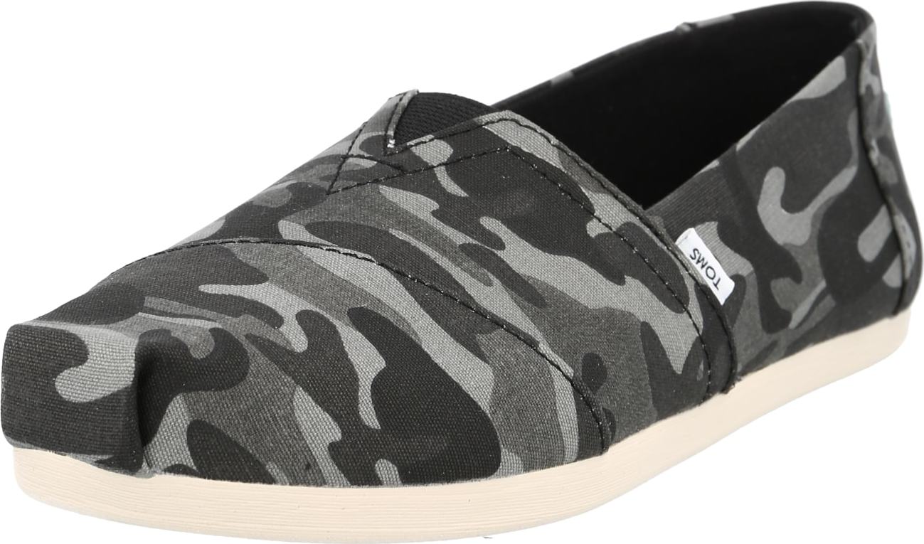 TOMS Slip on boty 'ALPARGATA' šedá / světle šedá / černá