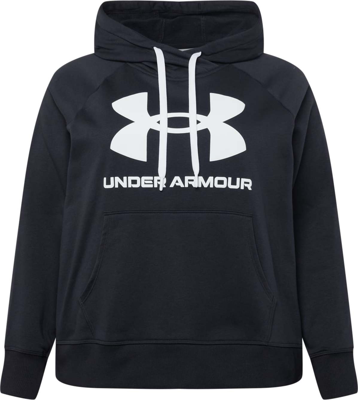 UNDER ARMOUR Sportovní mikina černá / bílá