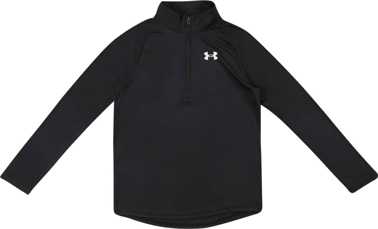 UNDER ARMOUR Sportovní mikina černá / bílá