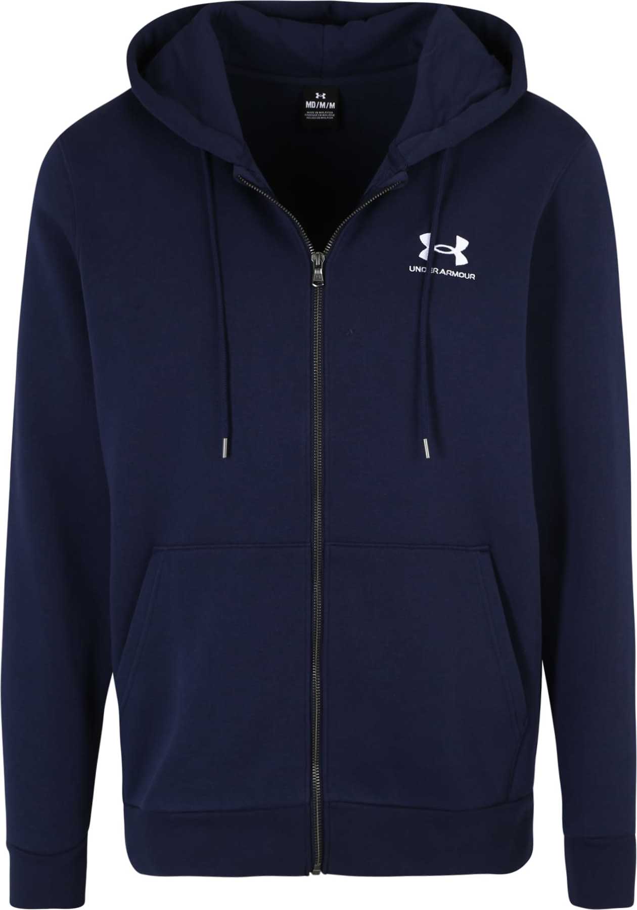 UNDER ARMOUR Sportovní mikina námořnická modř / bílá