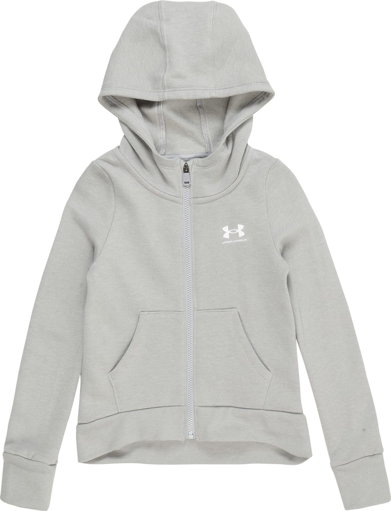 UNDER ARMOUR Sportovní mikina 'Rival' šedá / bílá