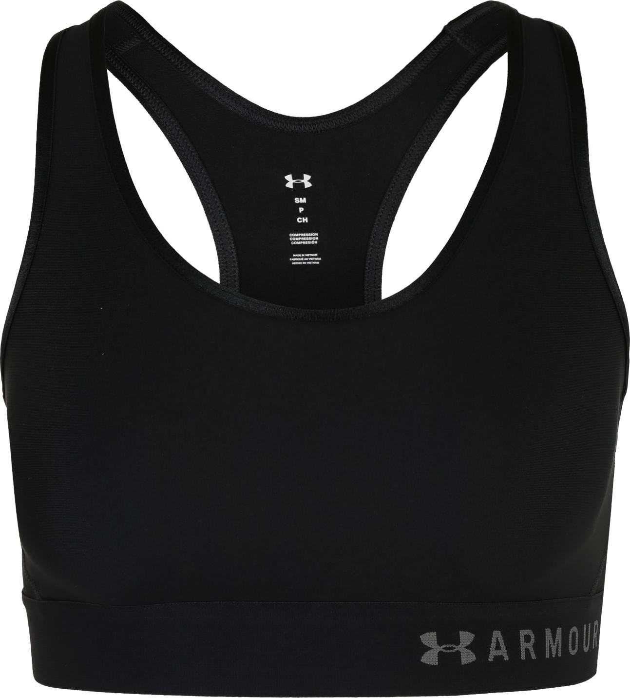 UNDER ARMOUR Sportovní podprsenka 'Armour' šedá / černá