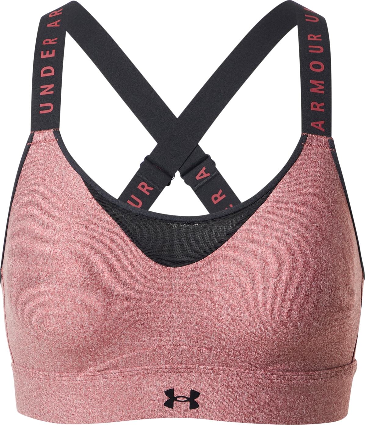 UNDER ARMOUR Sportovní podprsenka 'Infinity' růže / černá