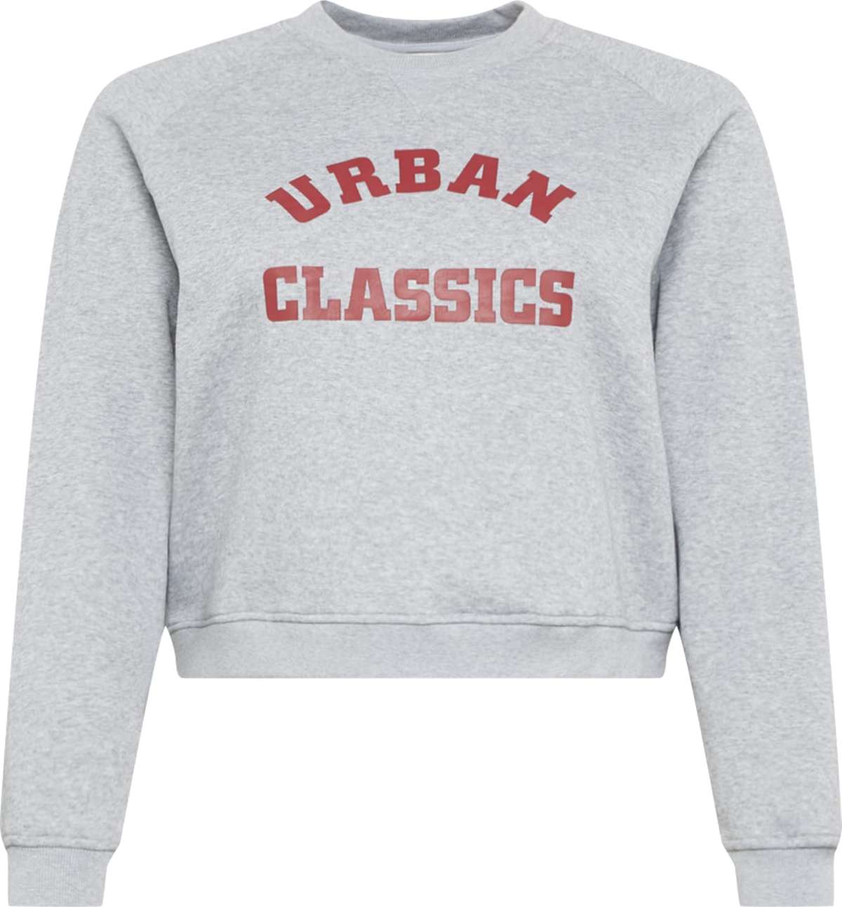 Urban Classics Mikina šedá / vínově červená