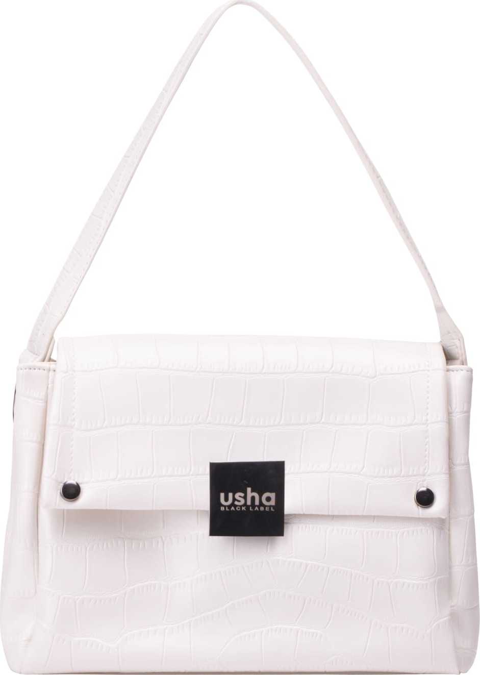 usha BLACK LABEL Taška přes rameno černá / offwhite