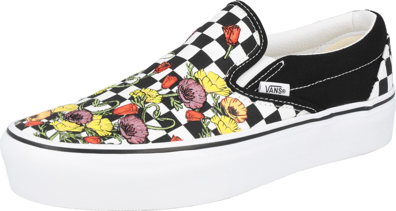 VANS Slip on boty zlatě žlutá / fialová / černá / bílá