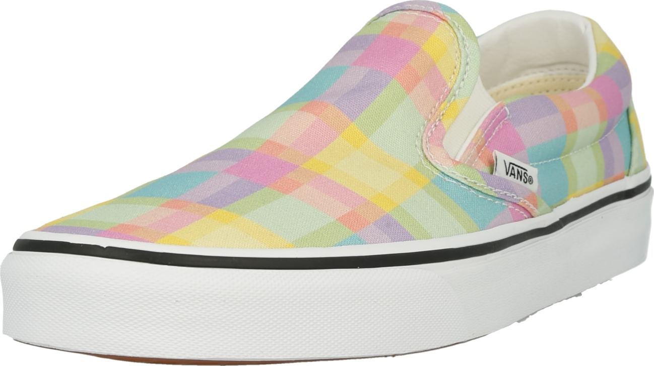 VANS Slip on boty tyrkysová / žlutá / mátová / světle růžová