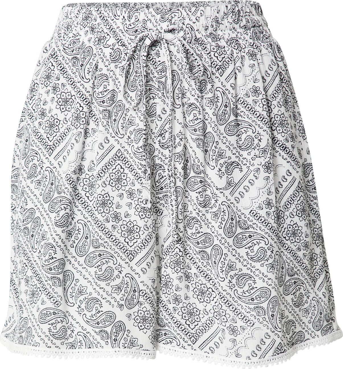 VERO MODA Kalhoty černá / bílá