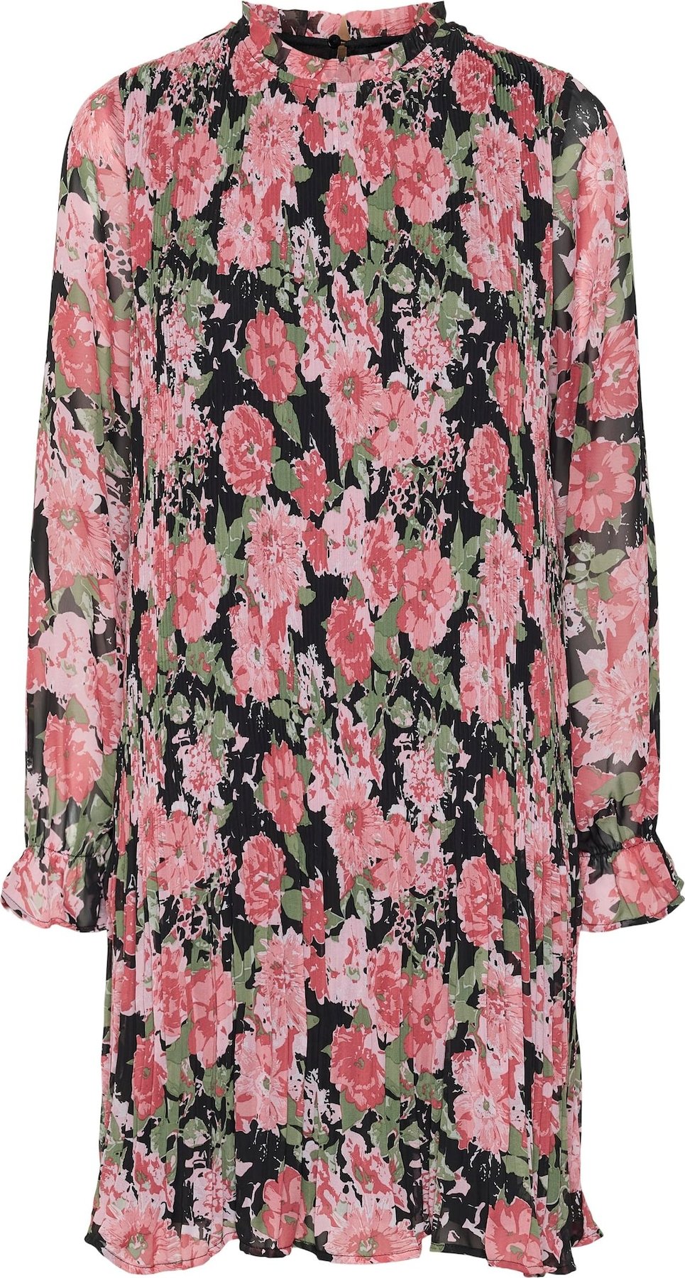 VERO MODA Košilové šaty 'Lotus' zelená / pink / růžová / černá