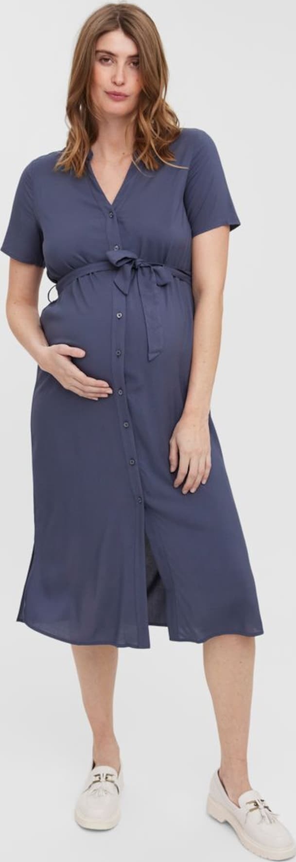 Vero Moda Maternity Košilové šaty 'VICA' modrá