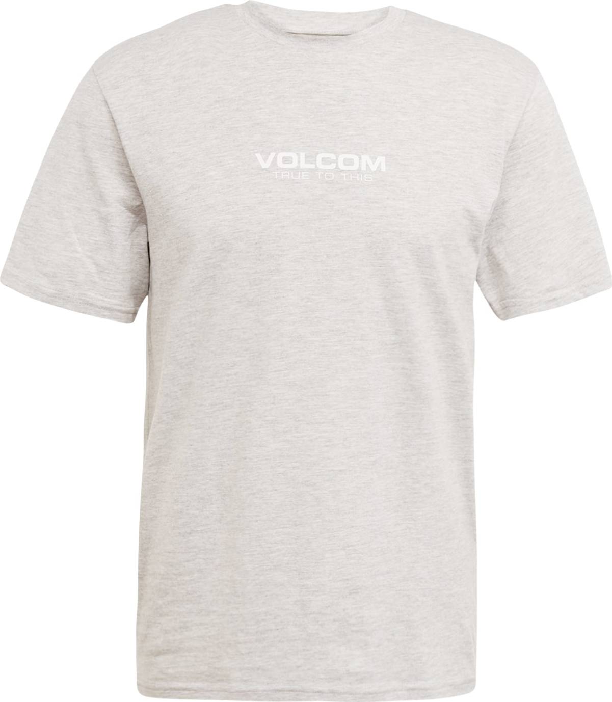 Volcom Tričko 'NEW EURO' šedý melír / bílá