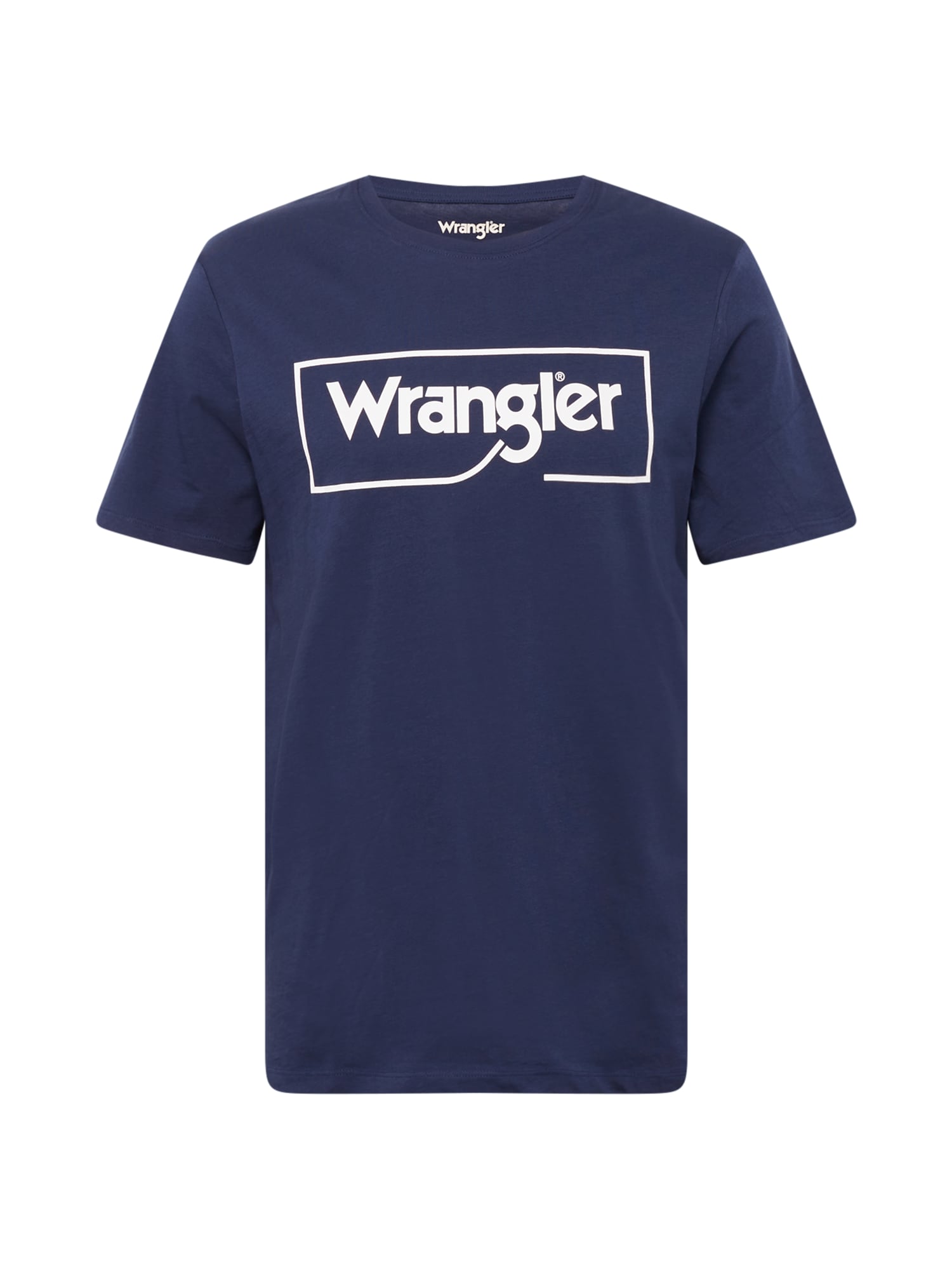 WRANGLER Tričko 'FRAME' námořnická modř / bílá