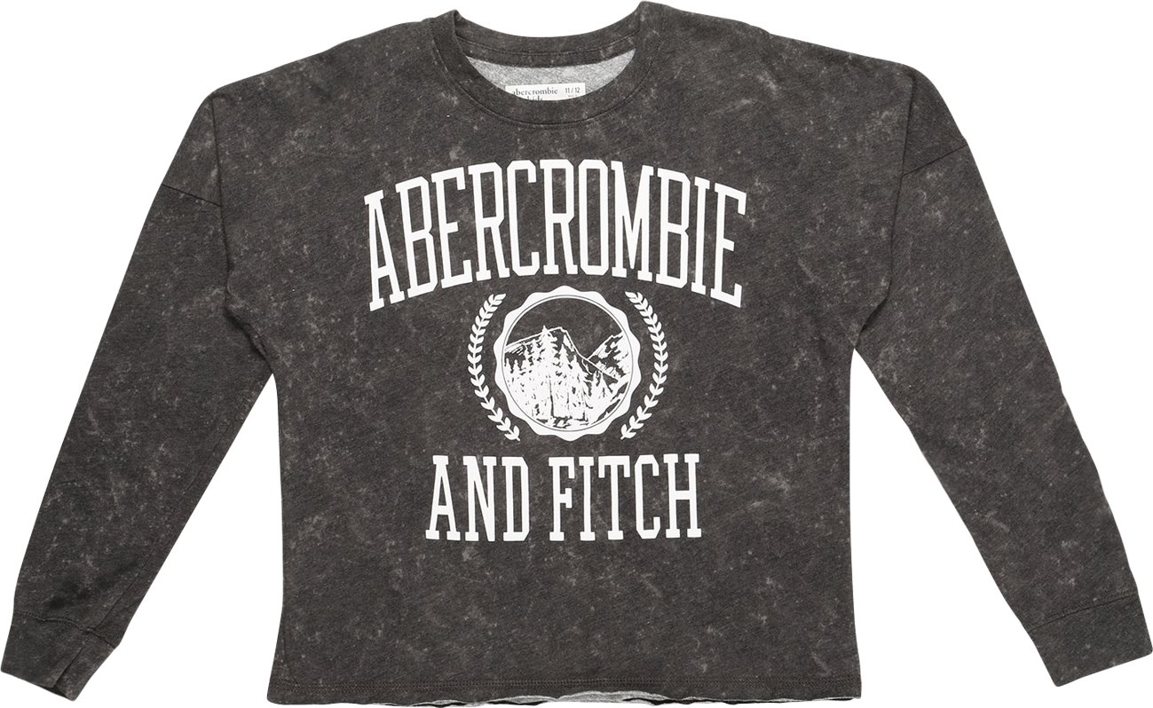 Abercrombie & Fitch Tričko antracitová / bílá