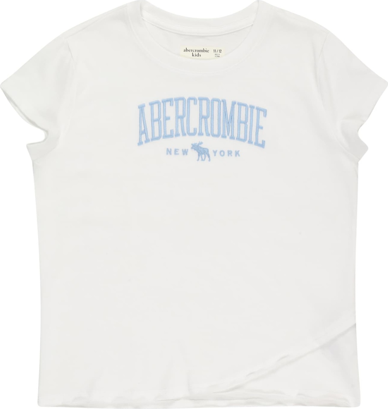 Abercrombie & Fitch Tričko 'MAY' světlemodrá / bílá