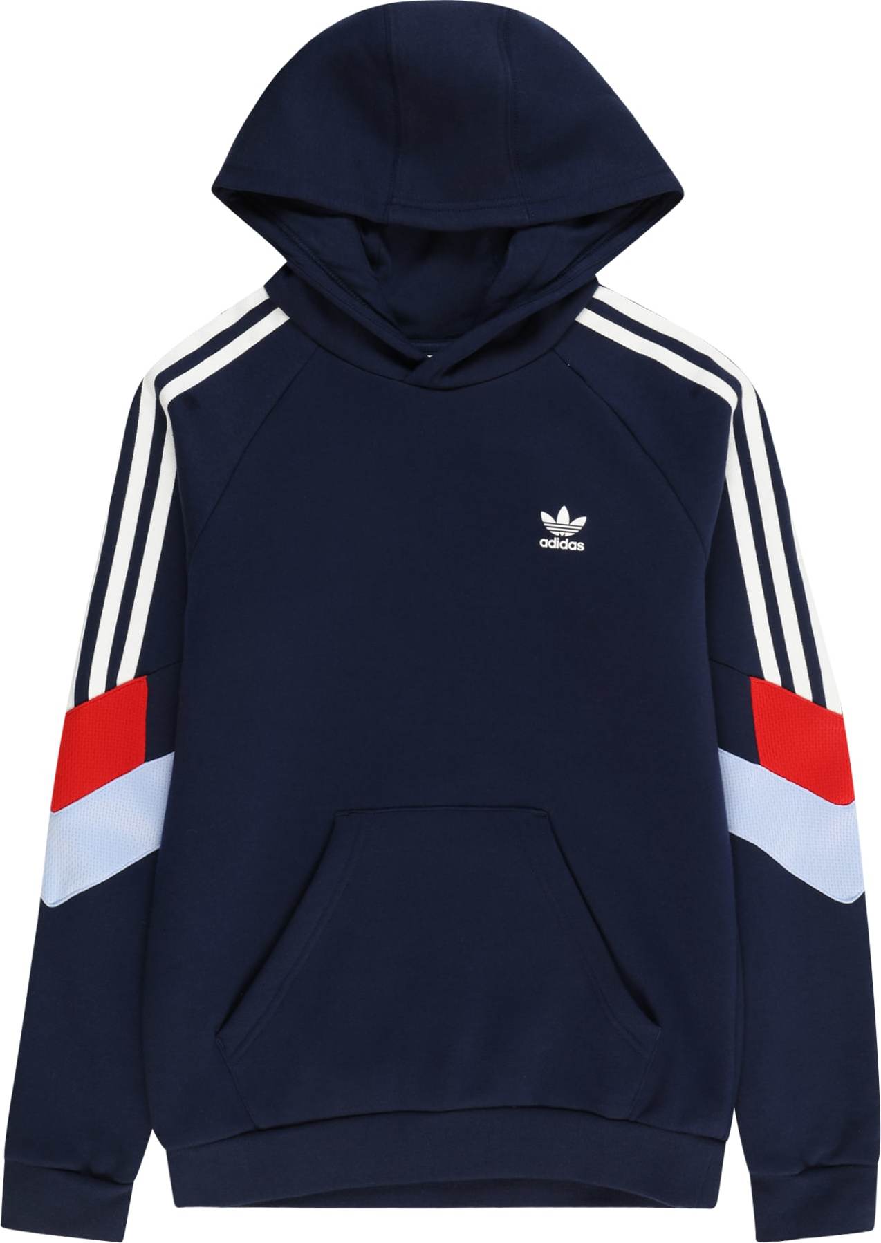 ADIDAS ORIGINALS Mikina námořnická modř / světlemodrá / humrová / bílá