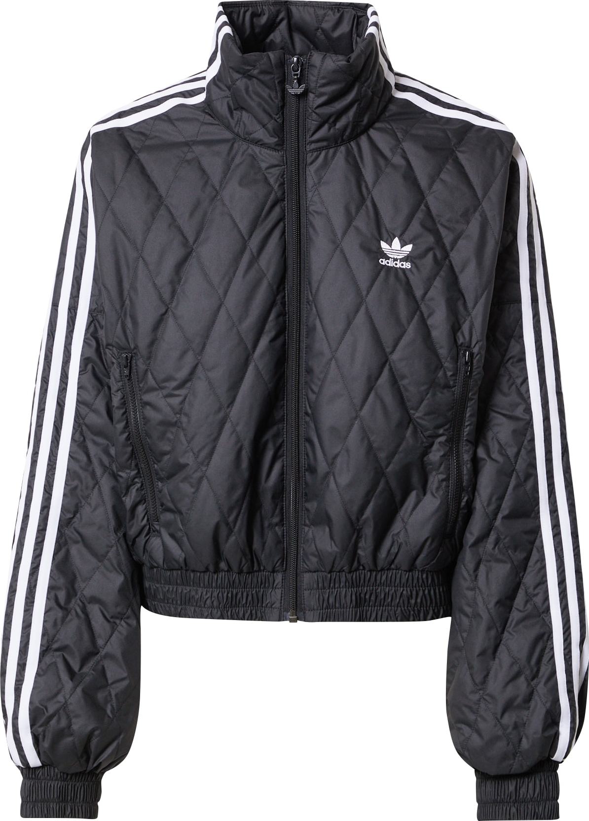 ADIDAS ORIGINALS Přechodná bunda černá / bílá