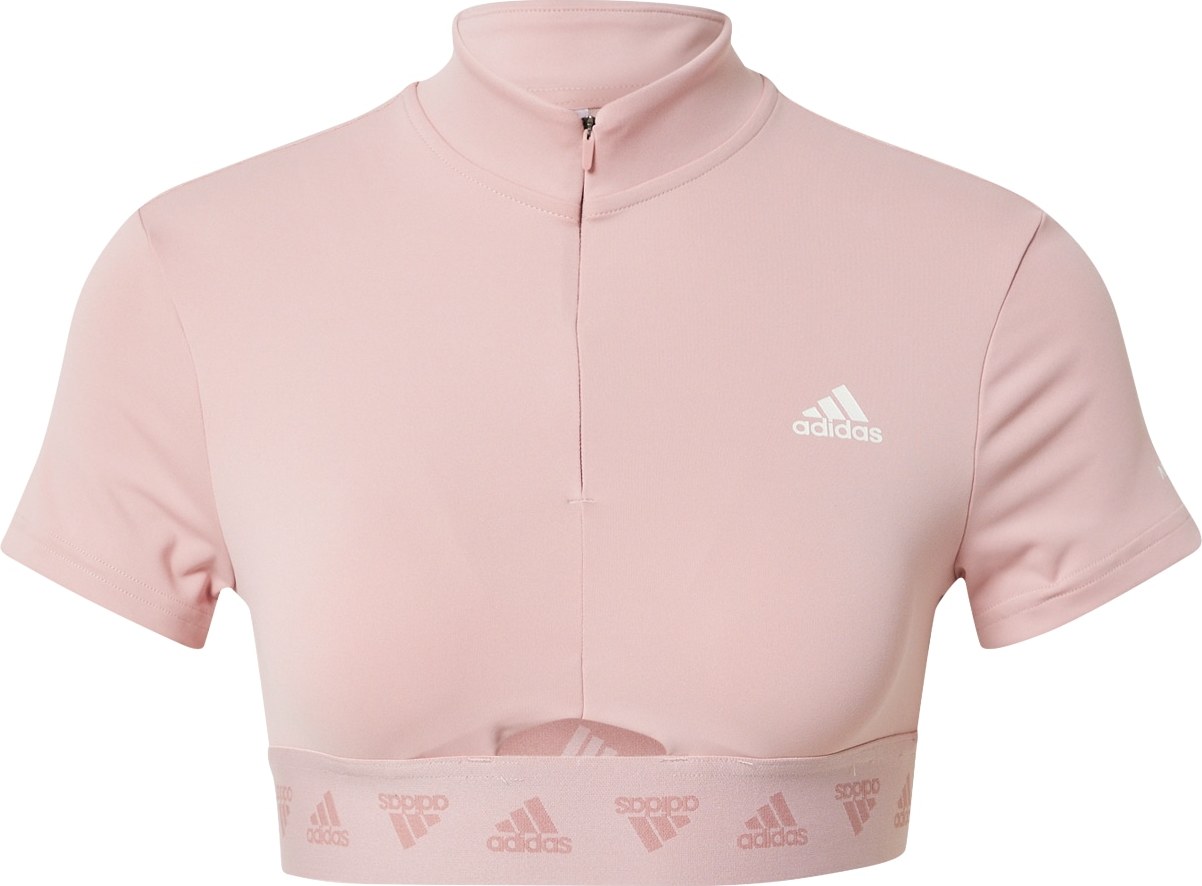 ADIDAS SPORTSWEAR Funkční tričko růžová / bílá