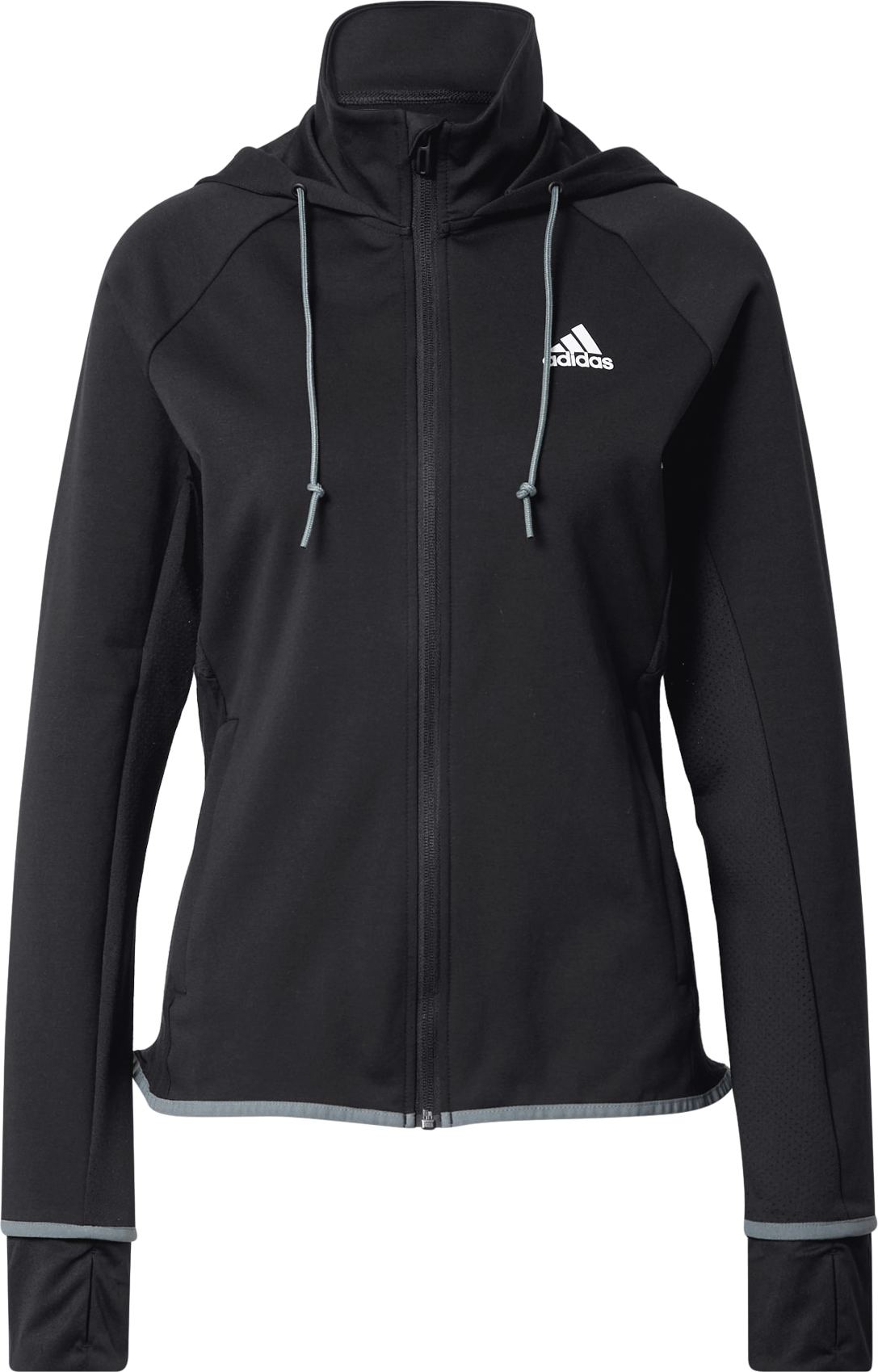 ADIDAS PERFORMANCE Sportovní mikina černá / bílá