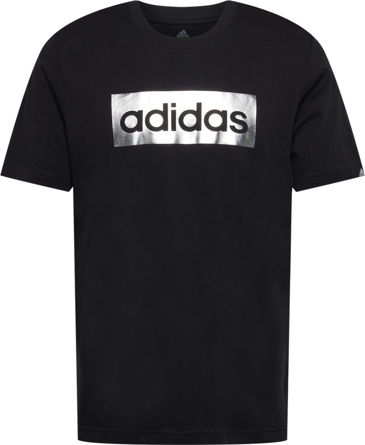 ADIDAS SPORTSWEAR Funkční tričko černá / stříbrná