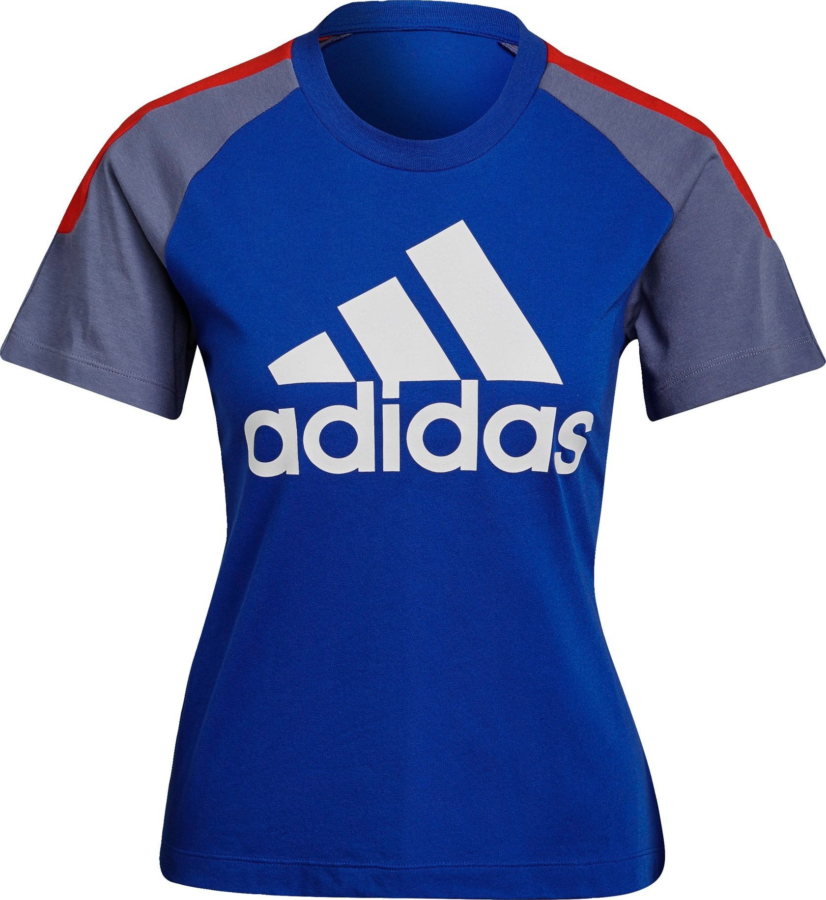 ADIDAS SPORTSWEAR Funkční tričko kouřově modrá / královská modrá / červená / bílá