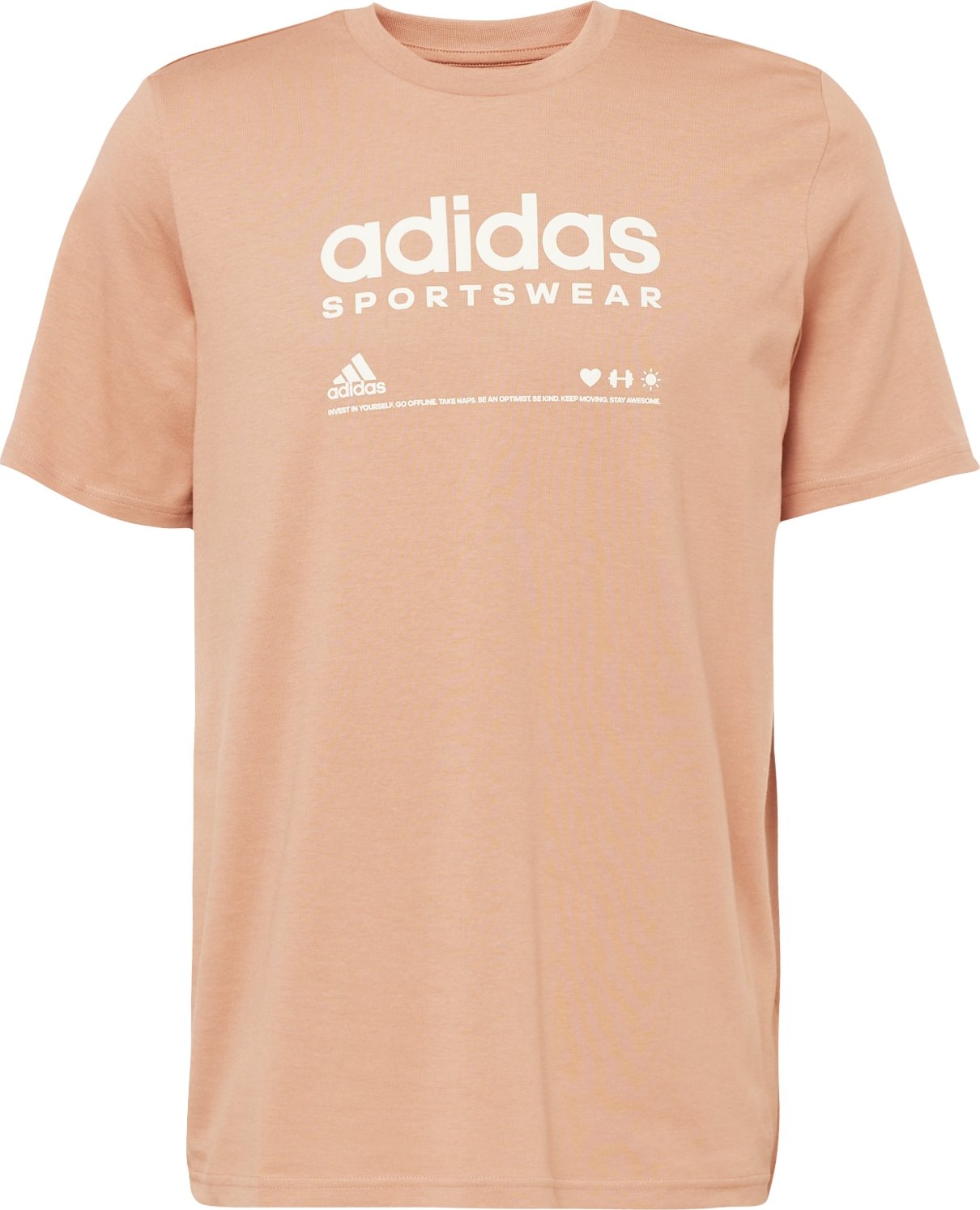 ADIDAS SPORTSWEAR Funkční tričko pastelově červená / bílá