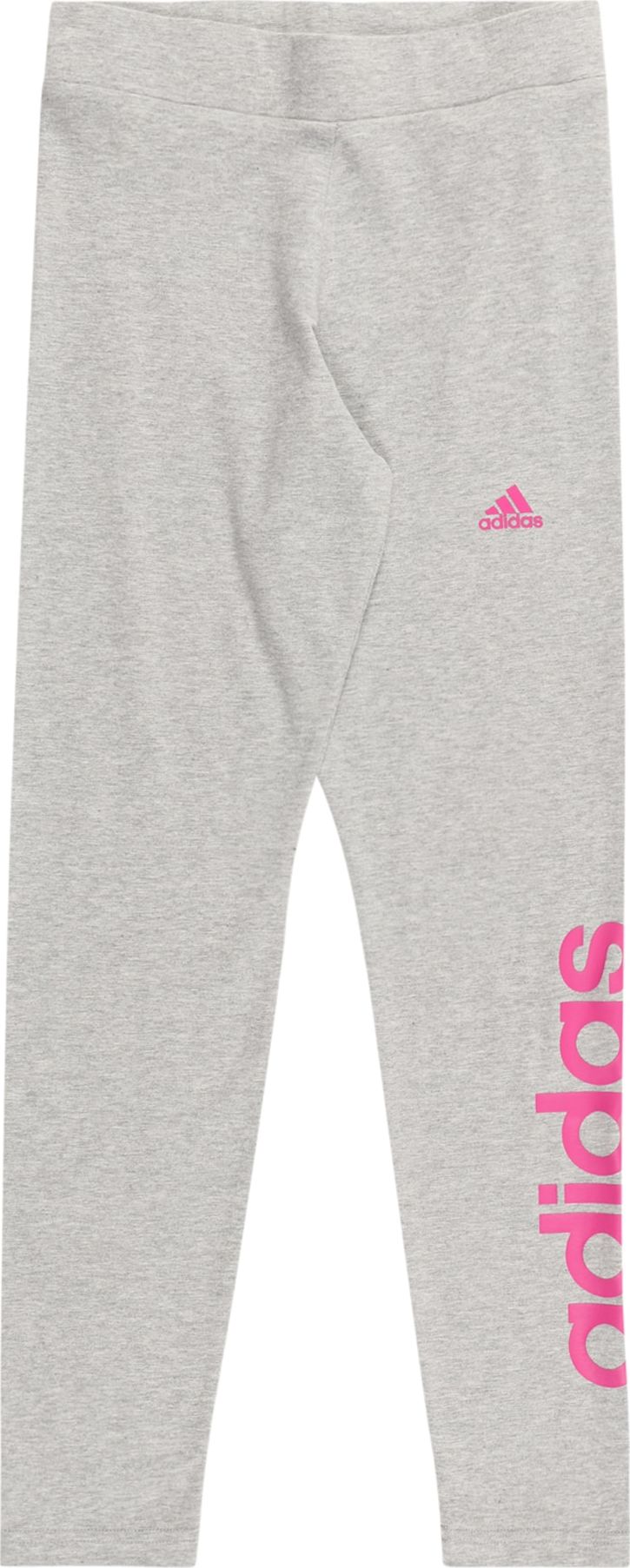 ADIDAS SPORTSWEAR Sportovní kalhoty šedý melír / pitaya