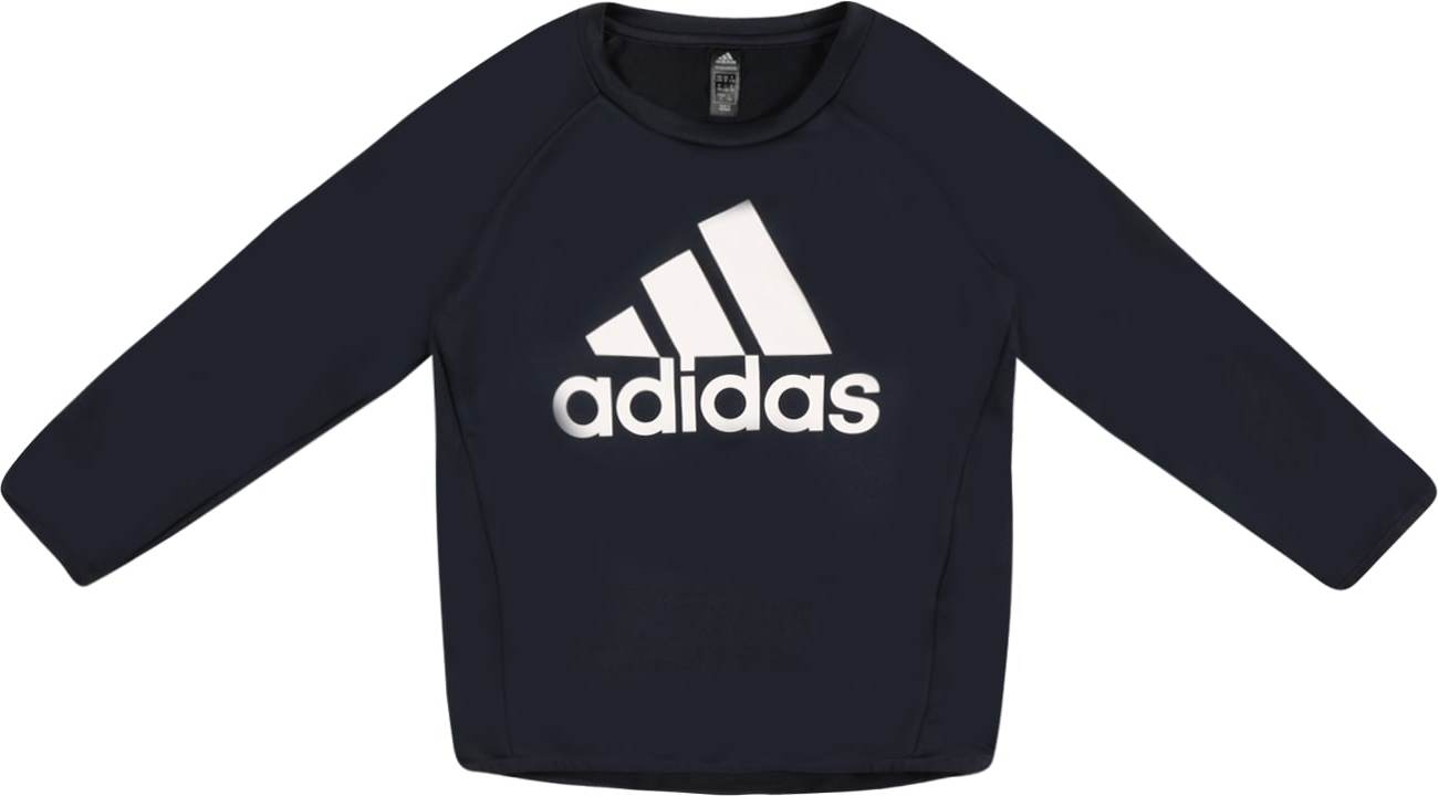 ADIDAS SPORTSWEAR Sportovní mikina černá / bílá