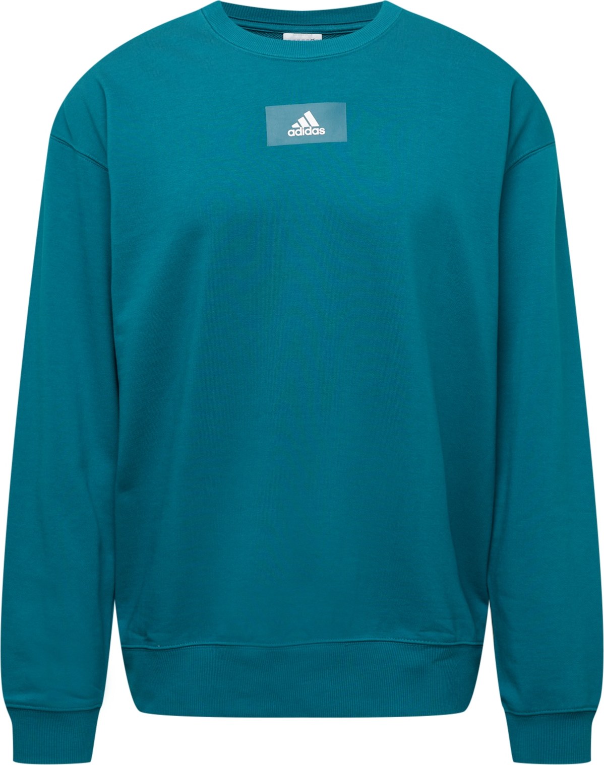 ADIDAS SPORTSWEAR Sportovní mikina petrolejová / bílá