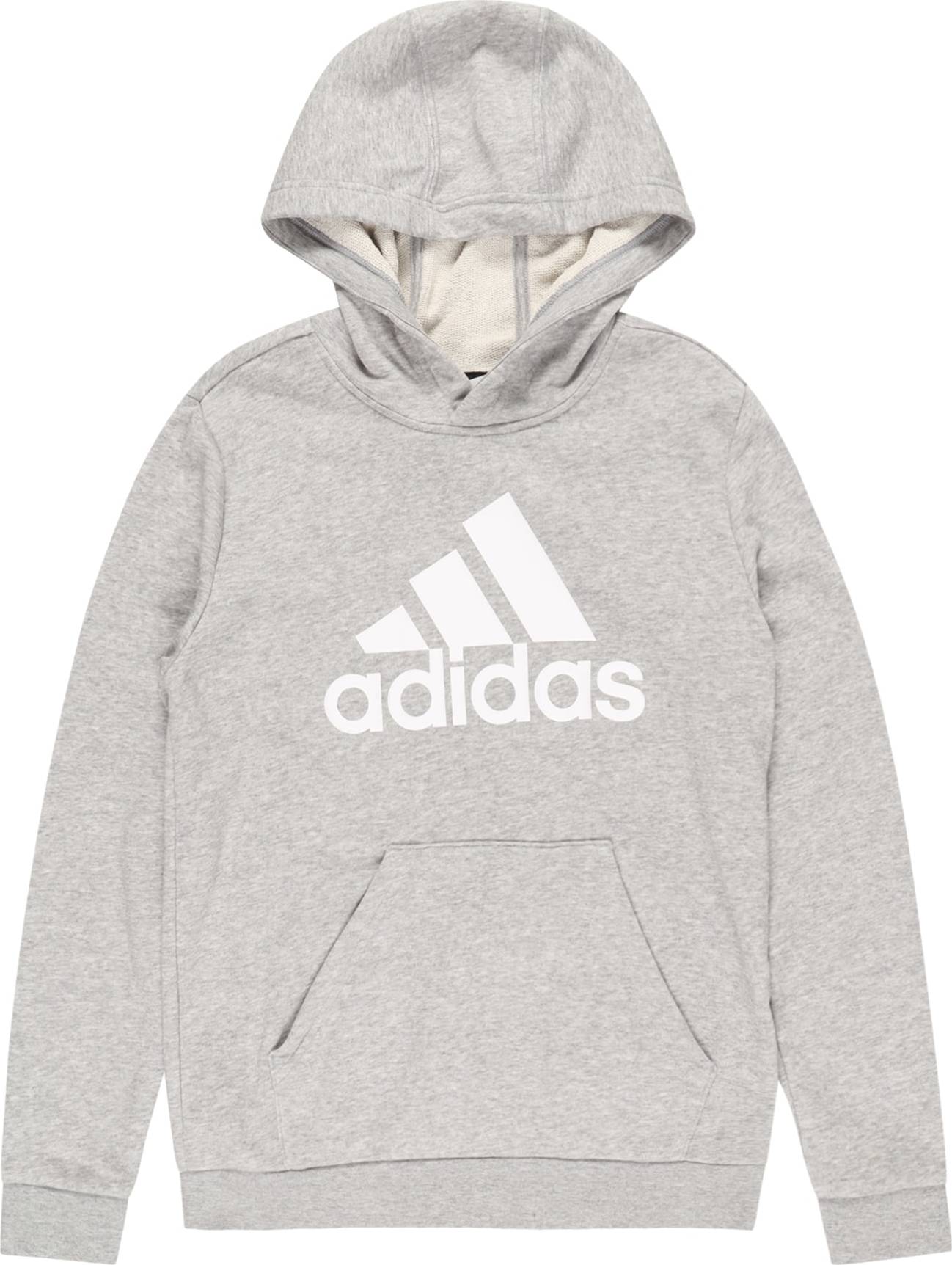 ADIDAS SPORTSWEAR Sportovní mikina šedý melír / bílá