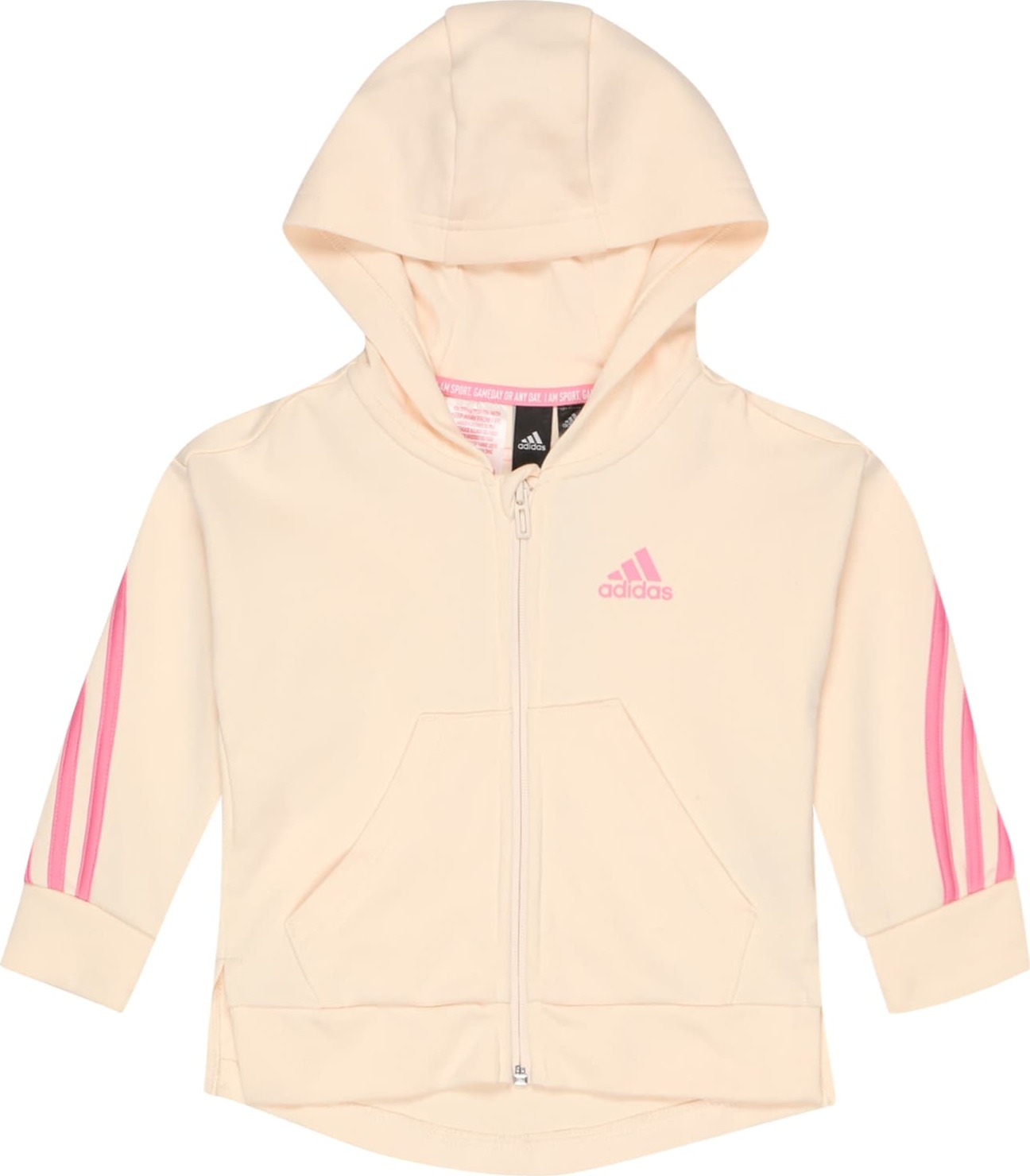 ADIDAS SPORTSWEAR Sportovní mikina starobéžová / fuchsiová