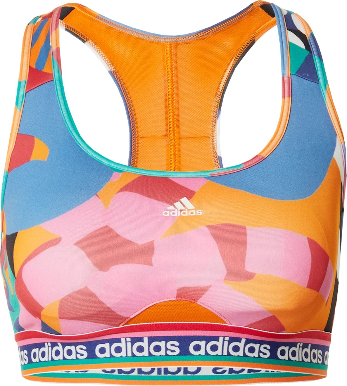 ADIDAS SPORTSWEAR Sportovní podprsenka modrá / smaragdová / oranžová / pink