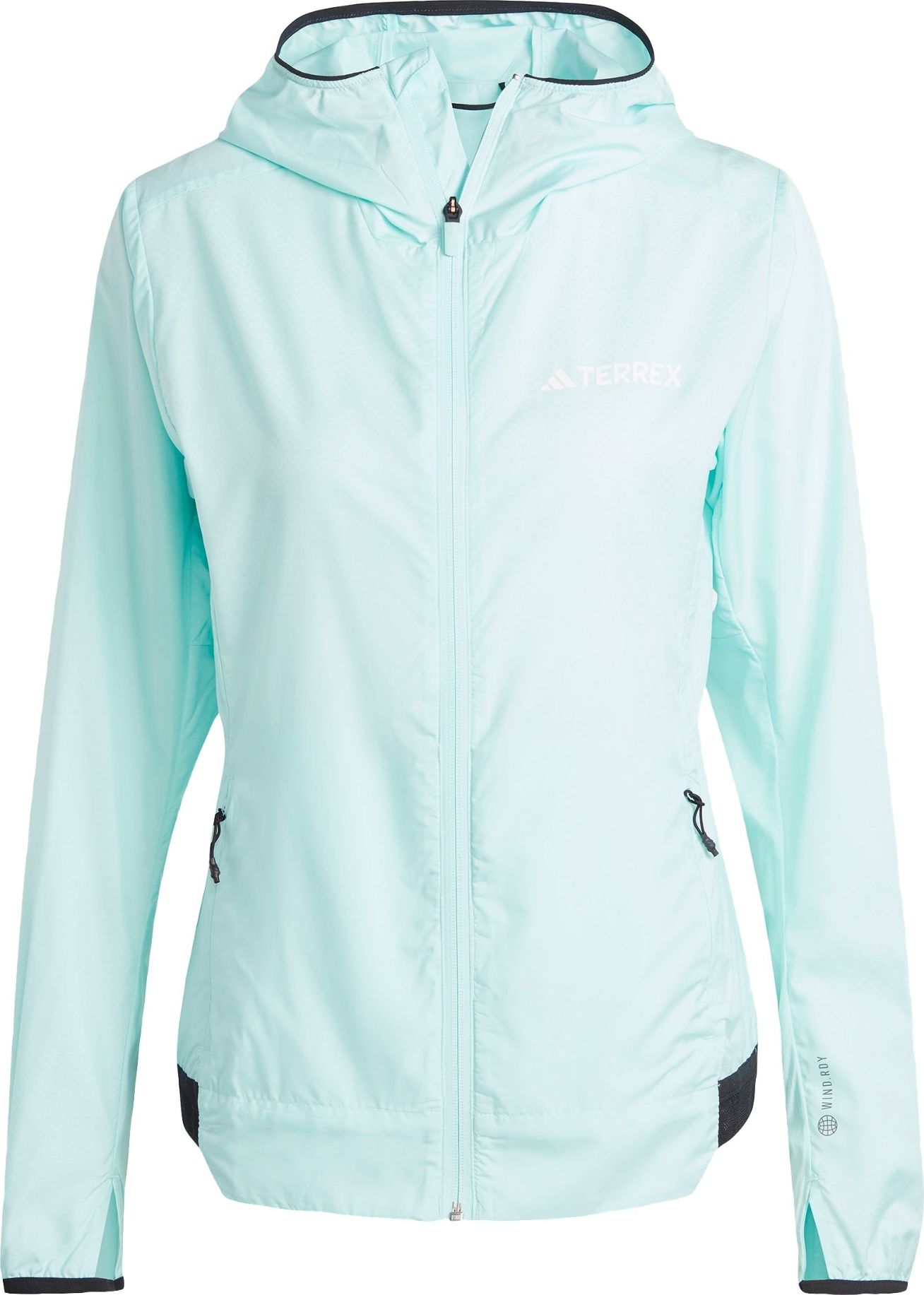 ADIDAS TERREX Outdoorová bunda tyrkysová / aqua modrá / černá