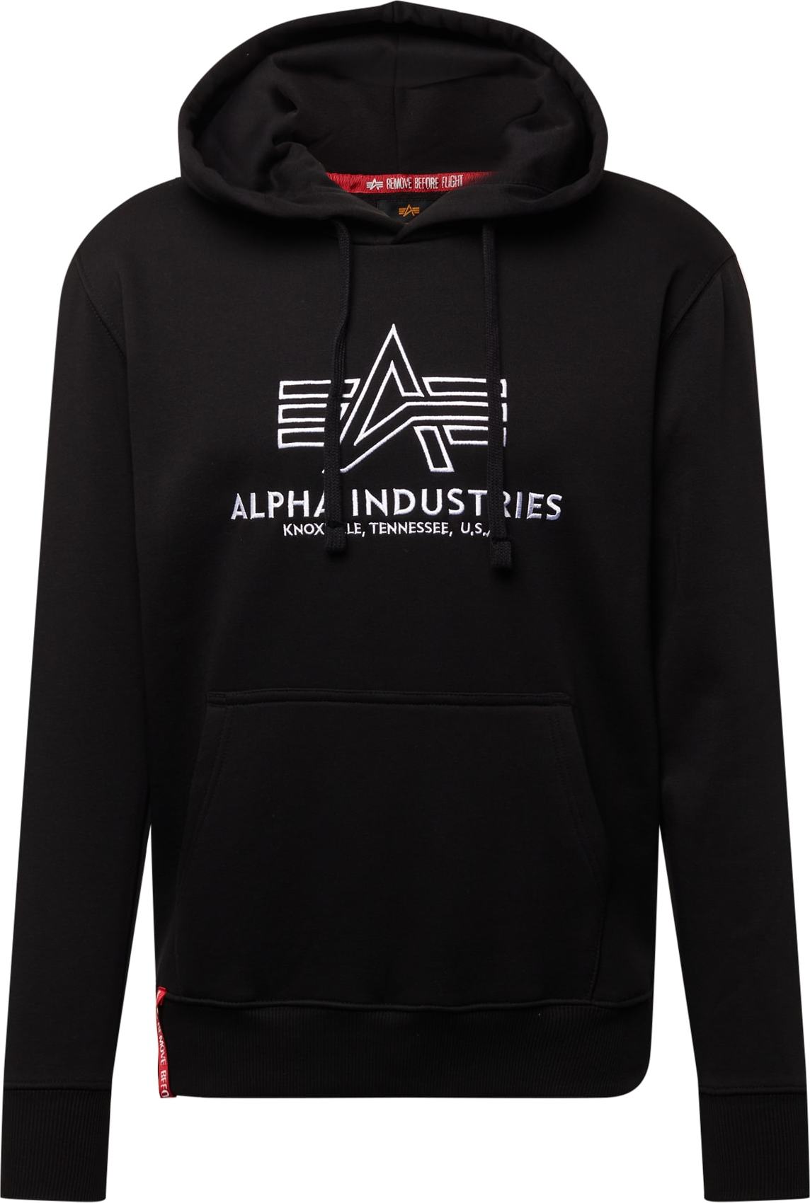 ALPHA INDUSTRIES Mikina černá / bílá