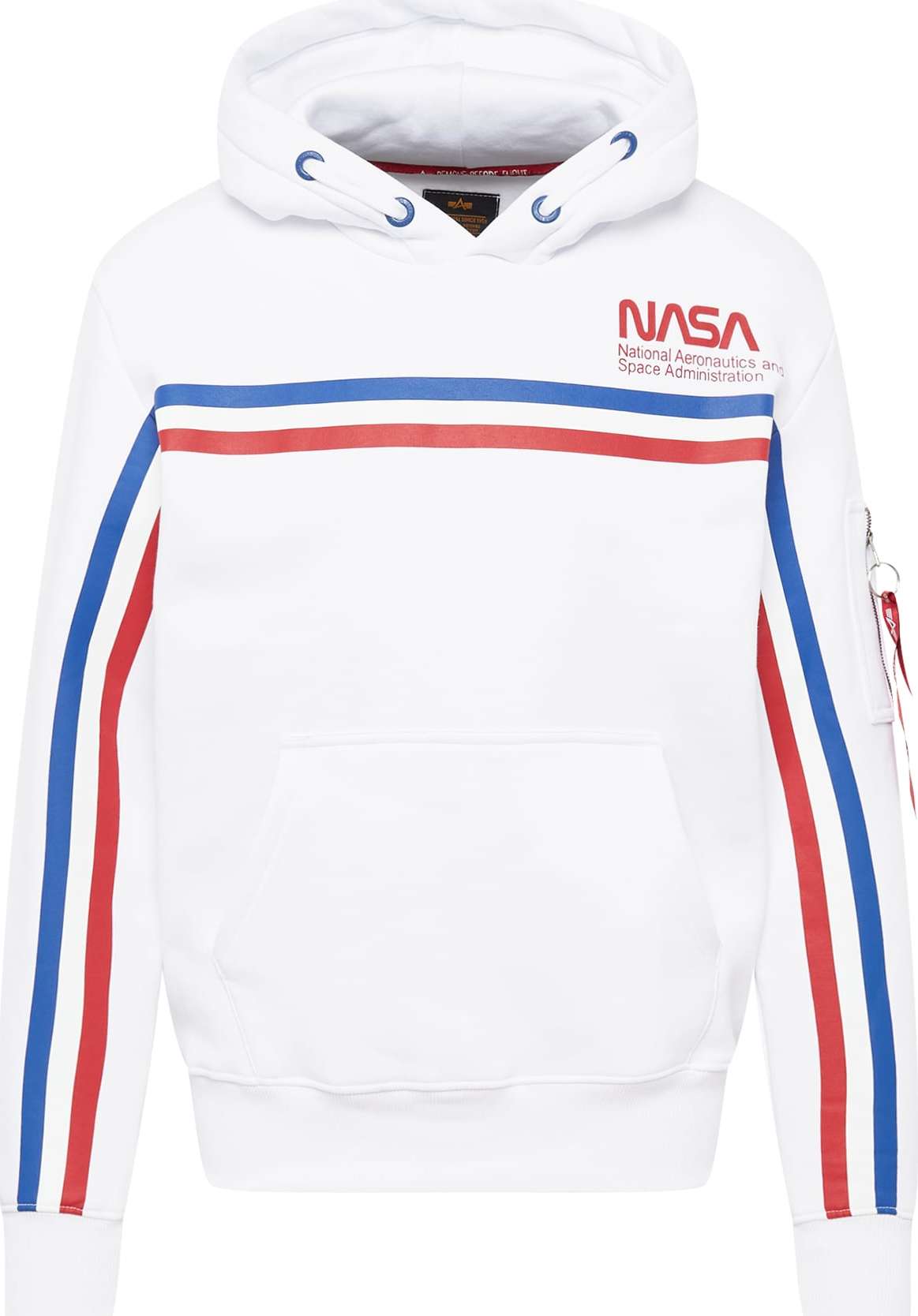 ALPHA INDUSTRIES Mikina 'NASA ISS' modrá / červená / bílá