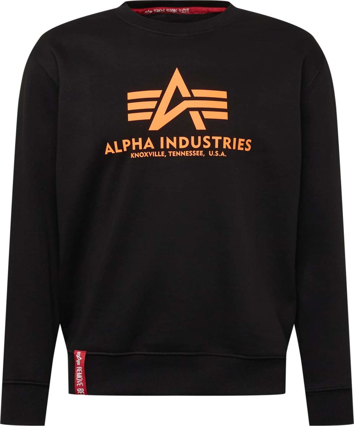 ALPHA INDUSTRIES Mikina oranžová / černá