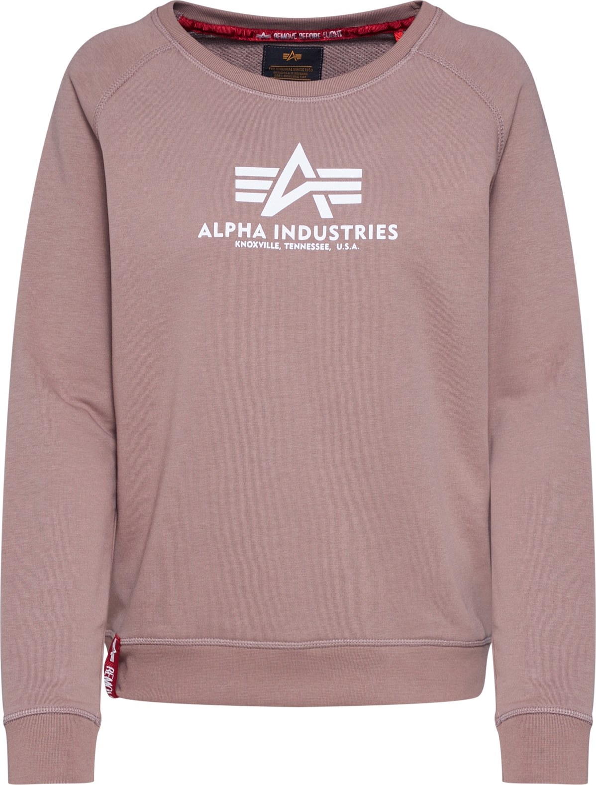 ALPHA INDUSTRIES Mikina světle šedá / starorůžová