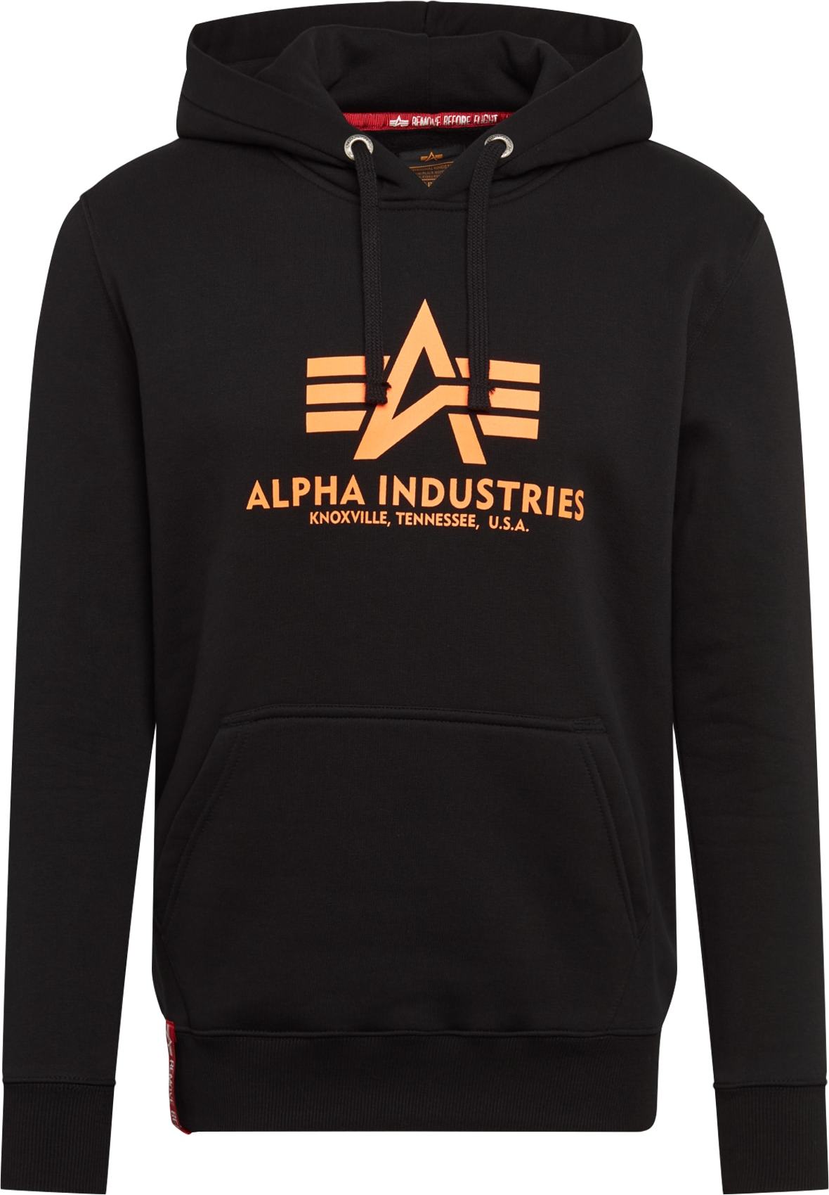 ALPHA INDUSTRIES Mikina svítivě oranžová / černá