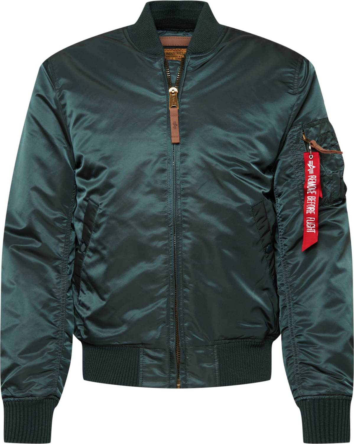 ALPHA INDUSTRIES Přechodná bunda smaragdová / červená